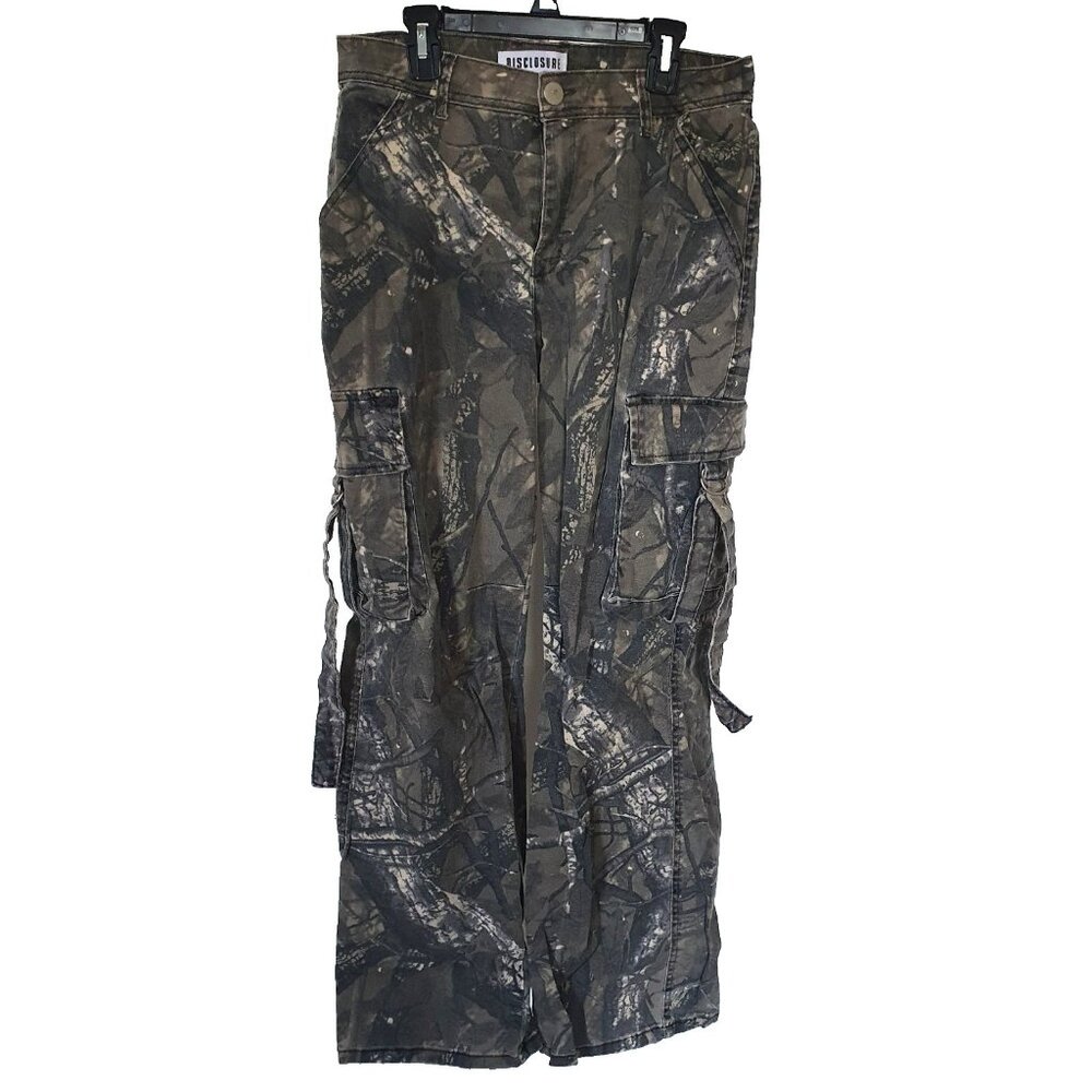 Disclosure Cargo Pants Sz 9/29 Camouflage Relaxed Fit Juniors‎ Girls Cameo
